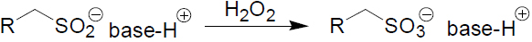 Oxidation reaction with hydrogen peroxide